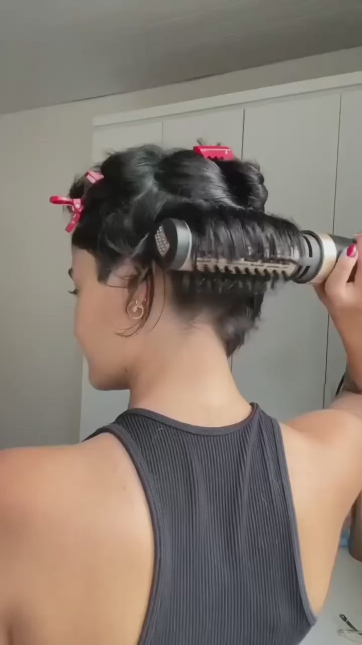 ✨ Cepillo Secador Giratorio 360° con Keratina